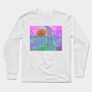 The Starry Night Over the Rhône by Van Gogh (Remix by SABRE) Long Sleeve T-Shirt